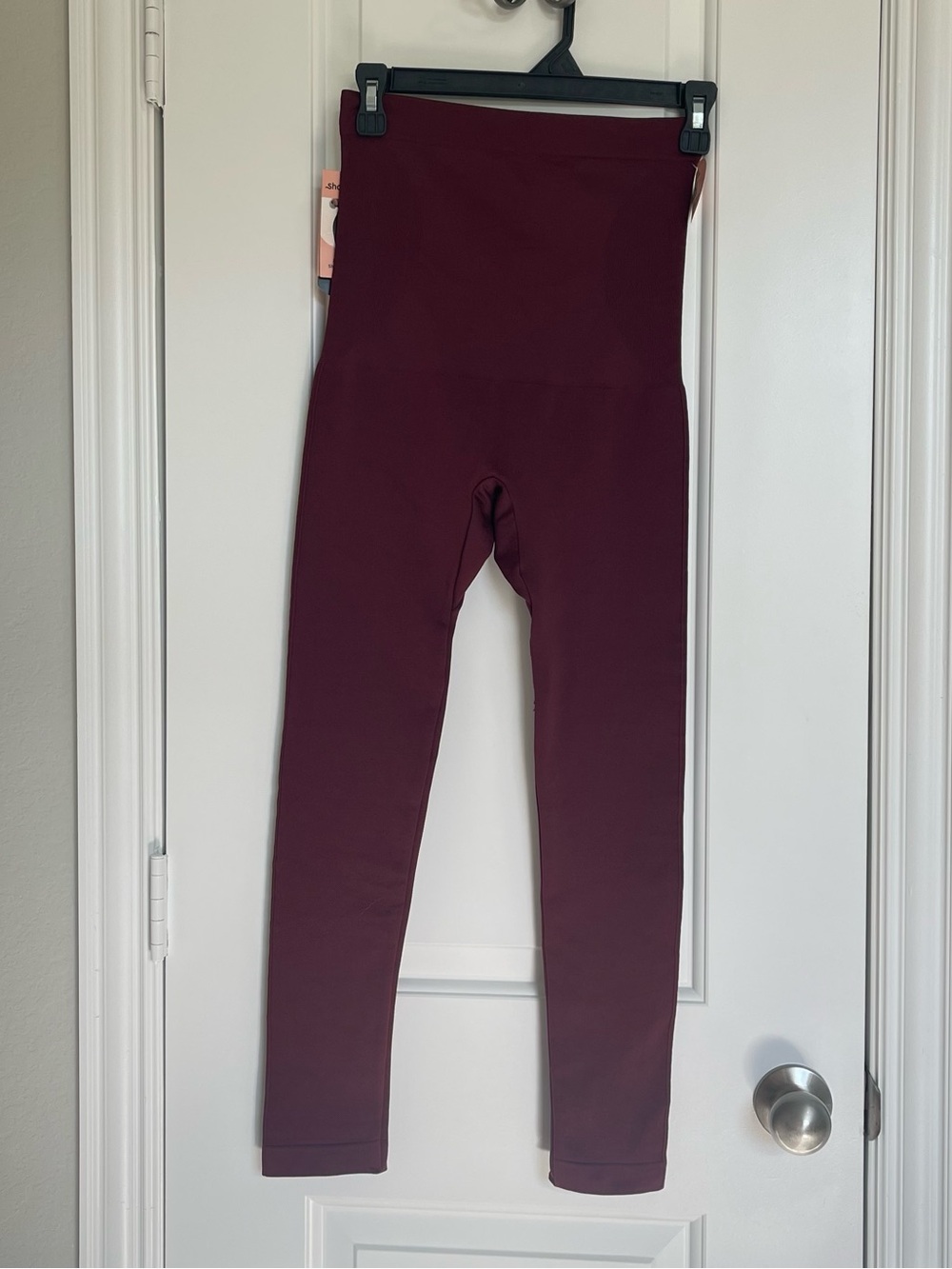 Shapermint High-Waist Burgundy Seamless Leggings